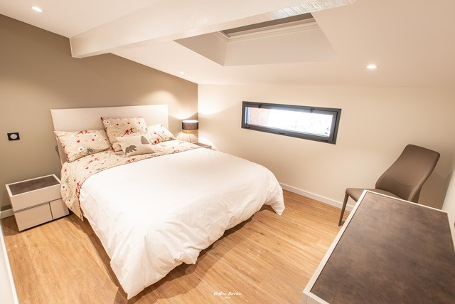 BRUN Chalet Cocoon @Birrien chambre lit en 160 WEB BRUN Chalet Cocoon @Birrien chambre lit en 160 WEB